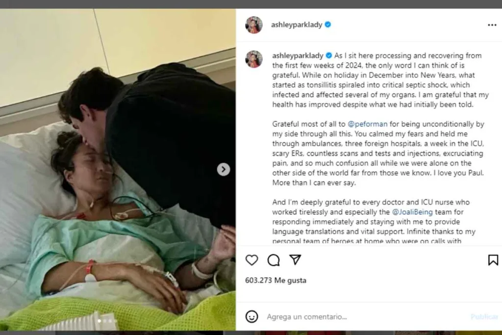 La estrella de Emily en París, Ashley Park, revela que estuvo al borde de la muerte por un shock séptico