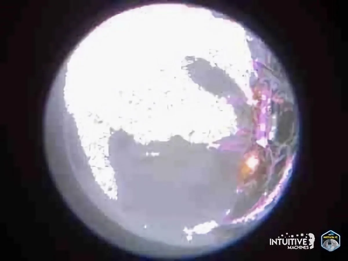 El módulo Odiseo envía sus primeras imágenes desde la Luna