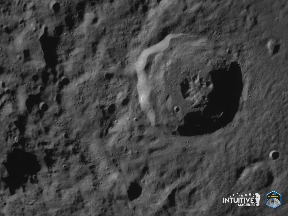 El módulo lunar Odiseo se encuentra sano y salvo aunque tal vez aterrizó de costado