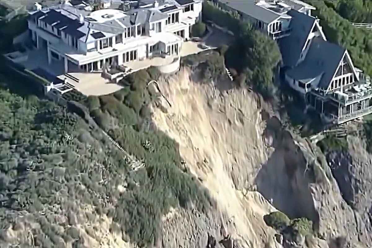Un dueño de una mansión en Dana Point se aferra a su casa al borde del precipicio en California