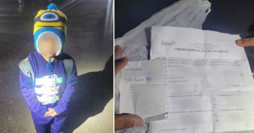 Niño de 5 años que viajaba solo con una nota en la mano fue rescatado en la frontera de Texas