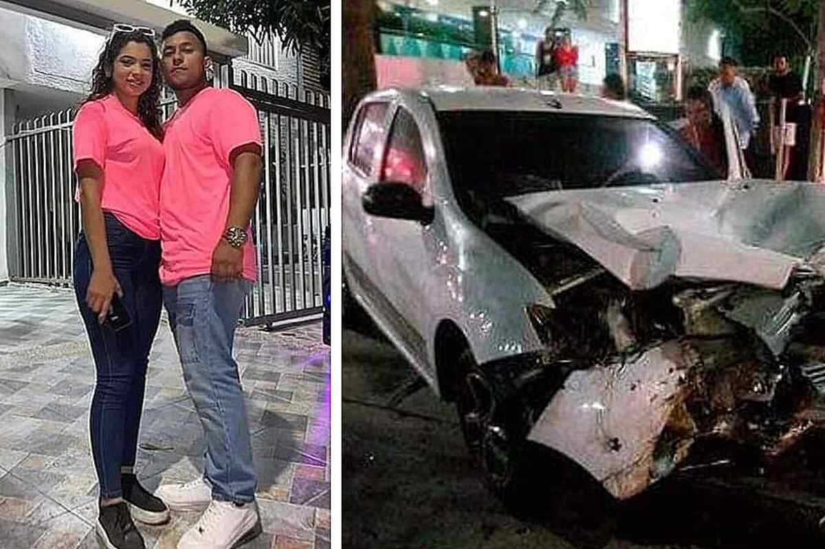 Choque mortal en el barrio san Vicente de Barranquilla: una pareja de jóvenes en moto murió al impactar con un carro