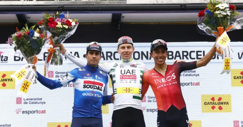 Pogacar gana la última etapa de la Volta Ciclista a Cataluña con Egan Bernal en el podio