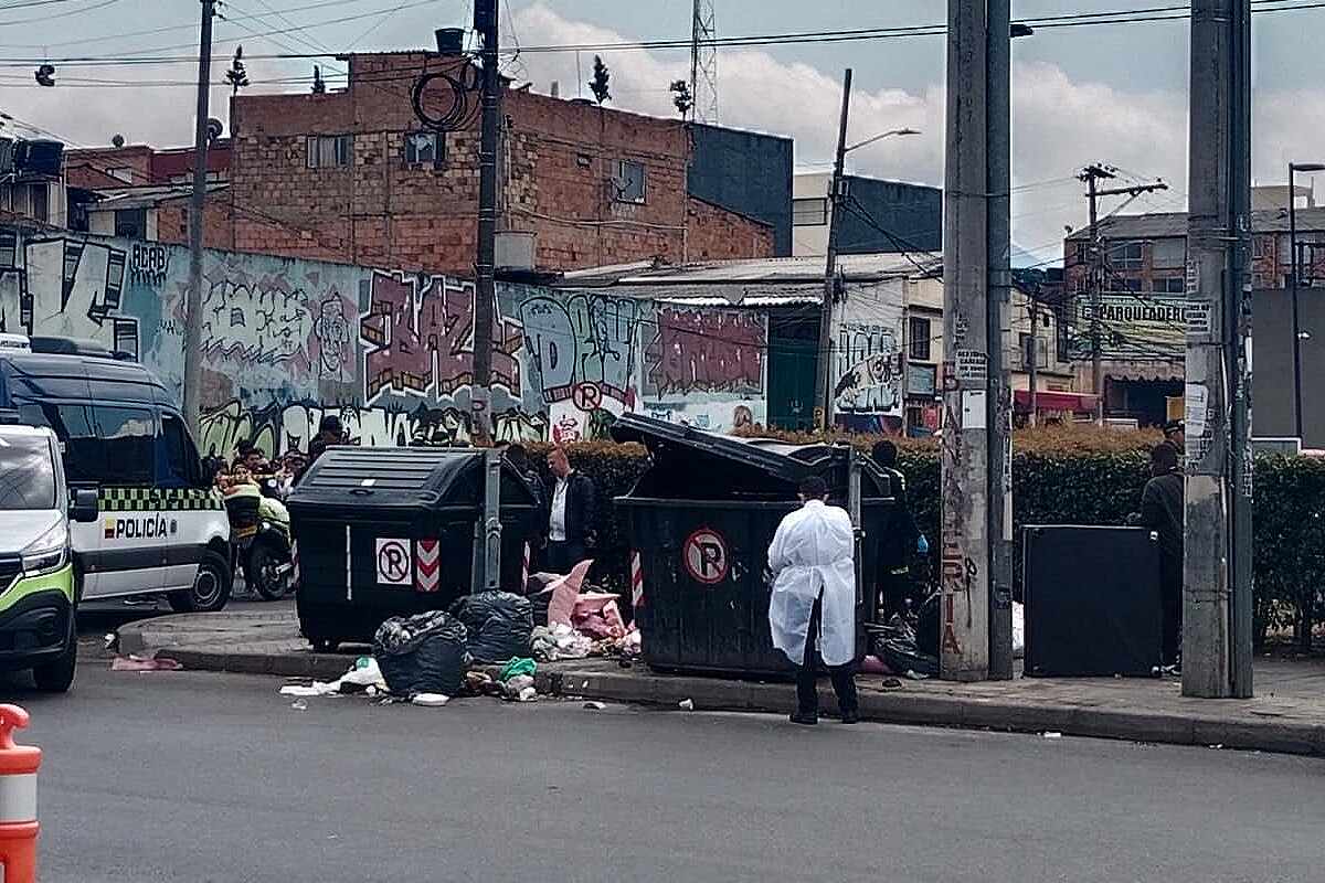 Bogotá: Hallan un cuerpo sin vida en un contenedor de basura en la Avenida Primera de Mayo