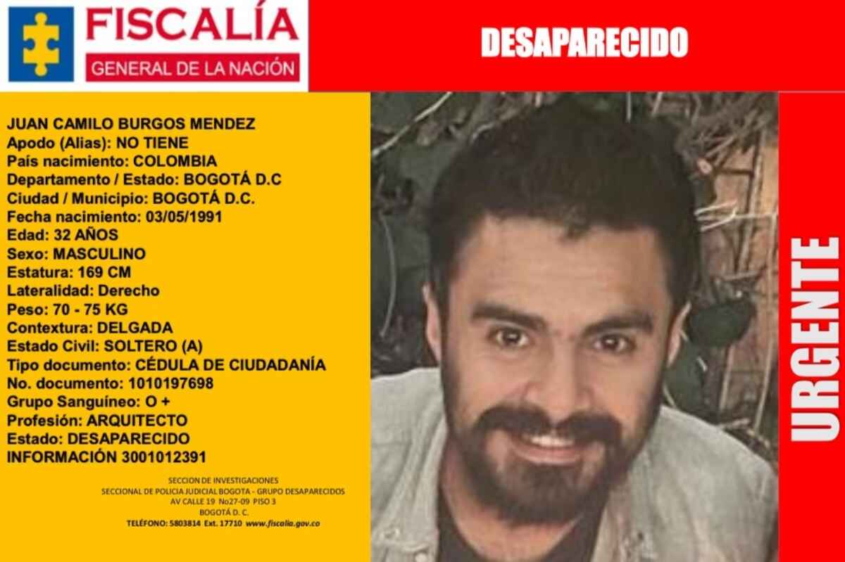 Juan Camilo Burgos Méndez-arquitecto desaparecido en Bogotá
