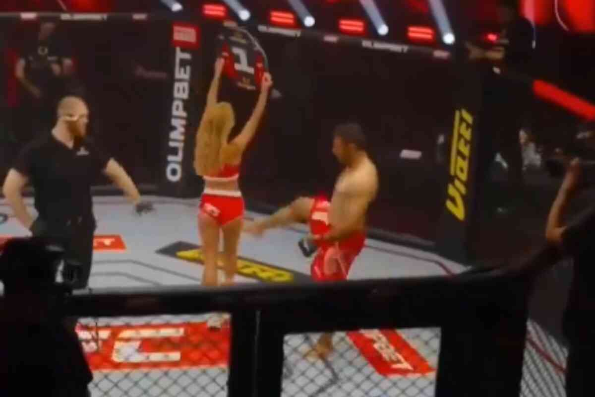¡Escándalo en el MMA! Ali Heibati patea a una chica del ring y es expulsado de por vida del HFC