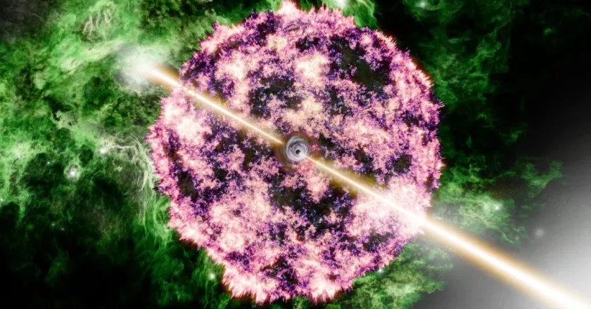 El mayor estallido de rayos gamma de la historia surgió del colapso de una estrella masiva