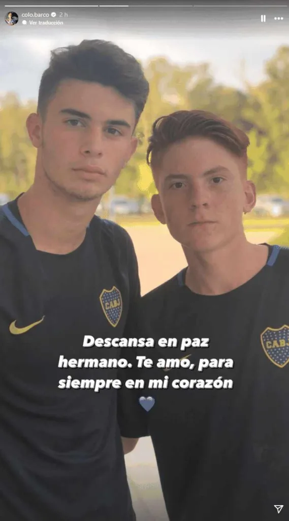 Así se despidió el Colo Barco de su amigo de las inferiores de Boca...