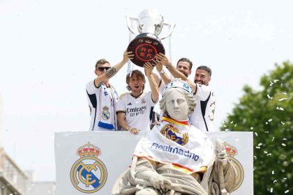 el Real Madrid celebra la Liga 36 en Cibeles