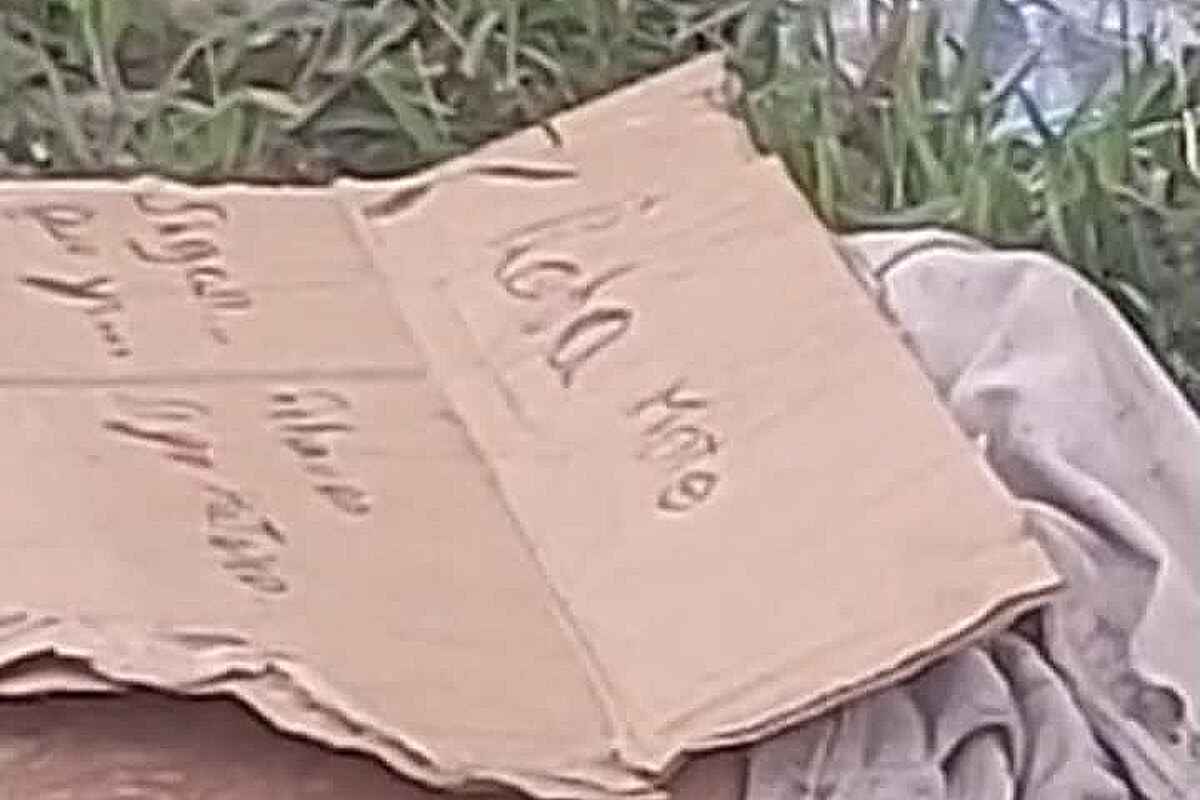 Encuentran cuerpo con un mensaje amenazante en vía Chinú - Sampués