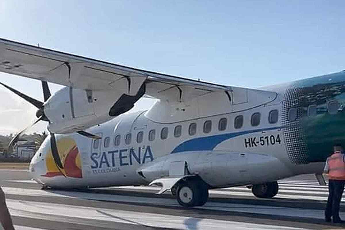 Emergencia en el aeropuerto de San Andrés: Avión de Satena pierde llanta delantera del tren de aterrizaje