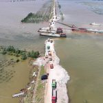 Reparado el dique en un lago de China que se fracturó tras intensas lluvias