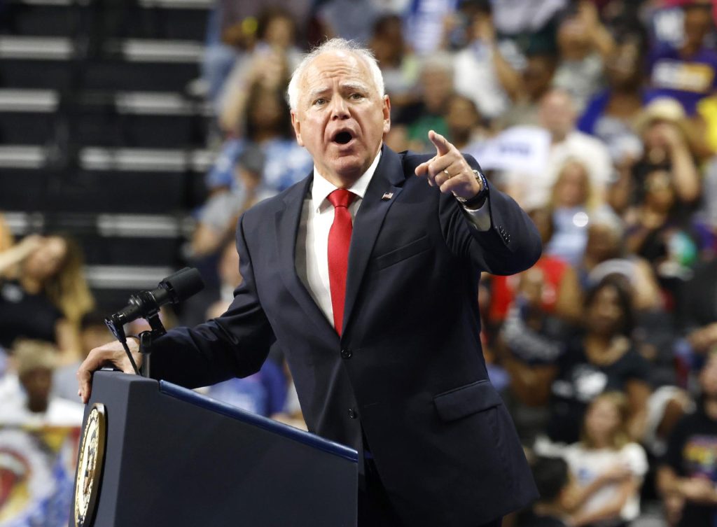 Tim Walz se apoya en un masivo sindicato para su primera gira de campaña en solitario