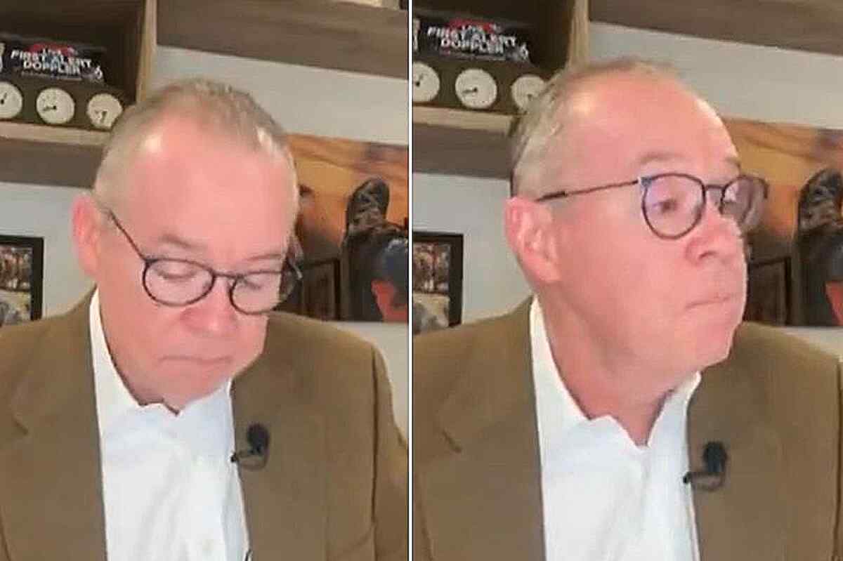 El meteorologo Jhon Morales no pudo contener las lágrimas al hablar sobre el huracán Milton