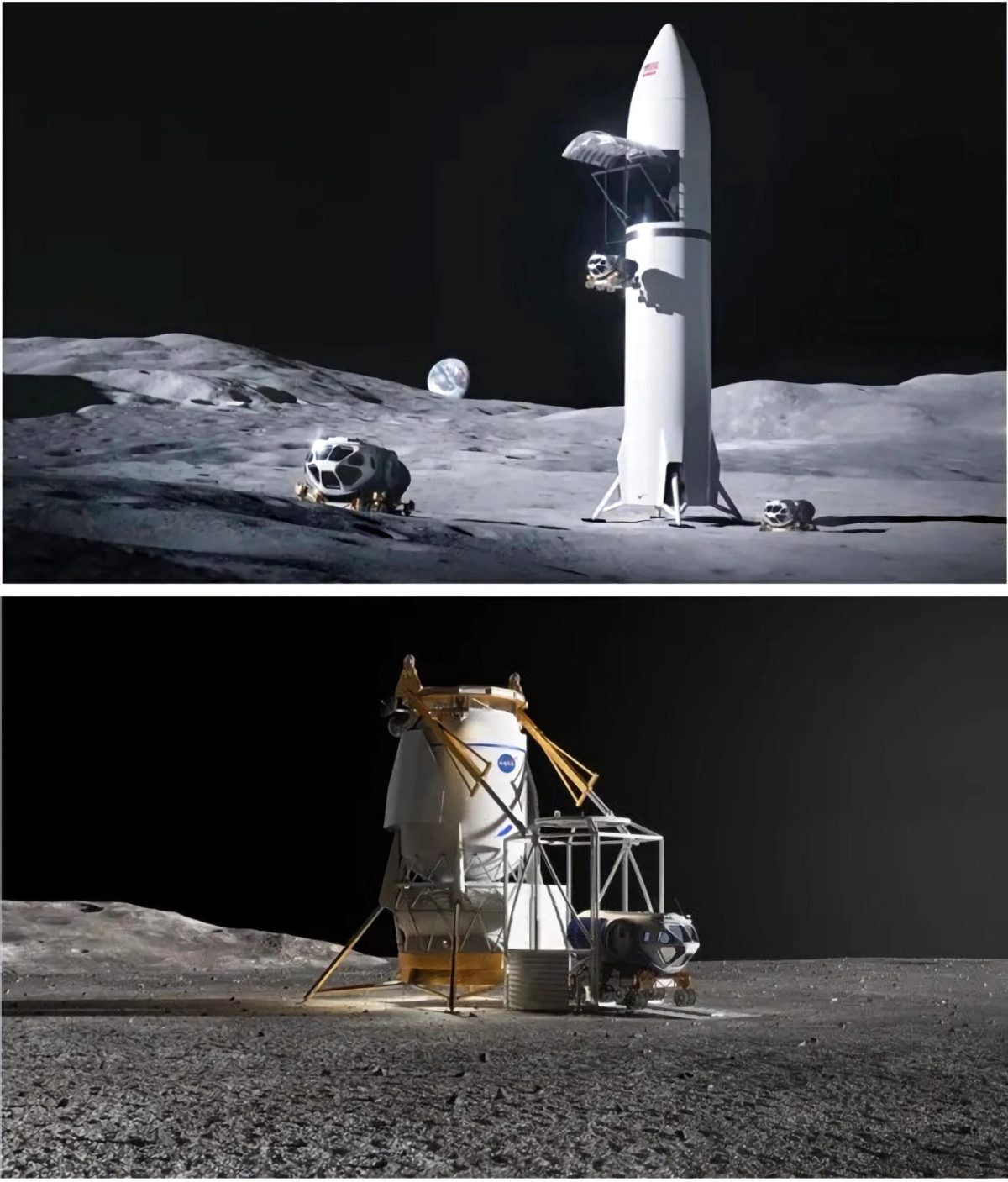 La NASA encargará dos módulos de aterrizaje para carga a SpaceX y Blue Origin
