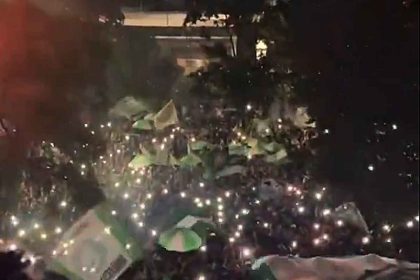 Bogotá: Monumental banderazo de Nacional previo al clásico