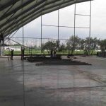 carpa cyan desmontada en parque juan pablo II- en Medellín